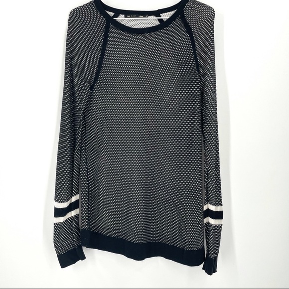 Rag & Bone Revolve Martina Striped Pullover in Black - Picture 4 of 9